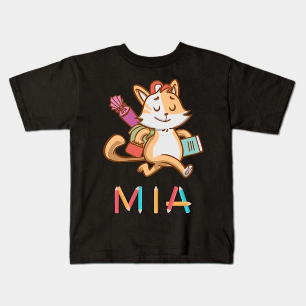 Einschulung Katze Mia Kids T-Shirt by DePit DeSign